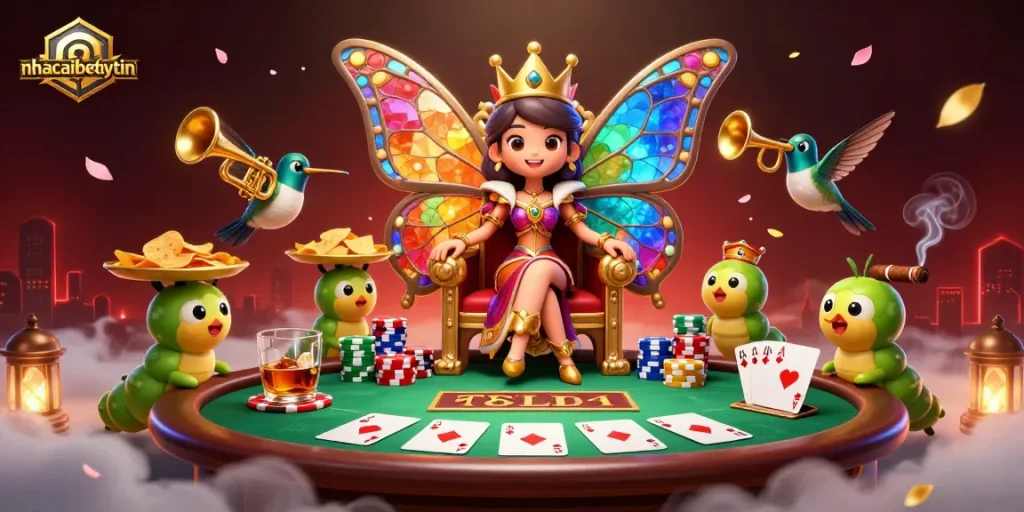 Experience the vibrant nhacaibetuytin casino world with colorful characters, poker action, and thrilling game dynamics.