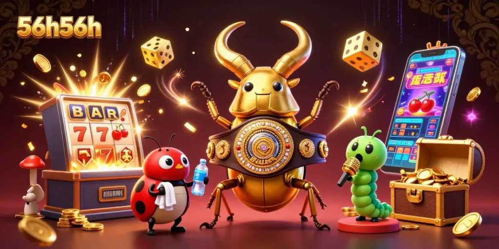 Experience thrilling 56h56h action with cartoon beetle champions and explosive slot jackpots.