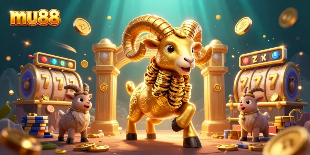 Experience thrilling jackpots at mu88 with dynamic slot reels and golden coins in play.