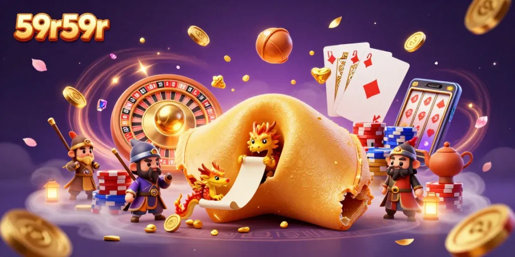 Ilustração 3D de uma cenoura da sorte gigante com dragão e elementos de cassino 59r59r.
