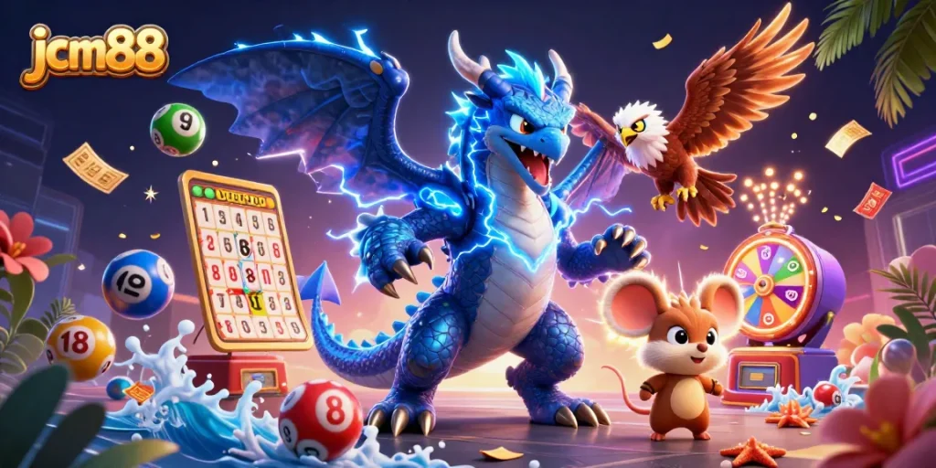 Experience jcm88 with vibrant lottery elements in an electrifying casino atmosphere.